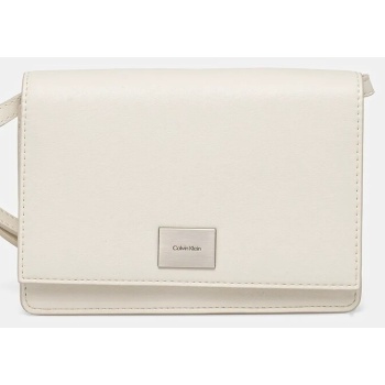 τσάντα calvin klein χρώμα μπεζ, k60k612967 κύριο υλικό