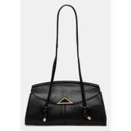τσάντα aldo shouldersadie χρώμα: μαύρο, 13933782 100% πολυουρεθάνη