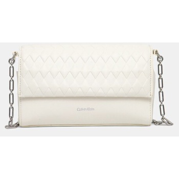 τσάντα calvin klein χρώμα μπεζ, k60k612995 κύριο υλικό