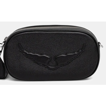 τσάντα zadig&voltaire χρώμα μαύρο, lwba03657 ζώνη 100%