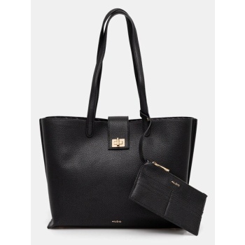 τσάντα aldo agraleder χρώμα μαύρο, 13767112 κύριο υλικό