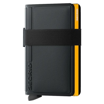 πορτοφόλι secrid χρώμα μαύρο, btp-black-ochre  αλουμίνιο