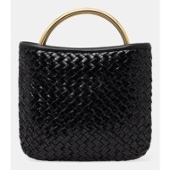 δερμάτινη τσάντα luisa spagnoli χρώμα: μαύρο, 542188 100% φυσικό δέρμα