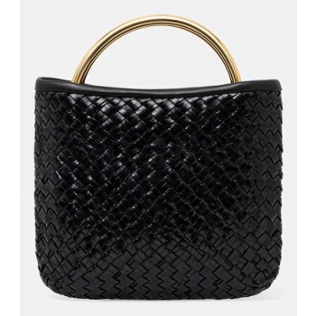 δερμάτινη τσάντα luisa spagnoli χρώμα μαύρο, 542188 100%