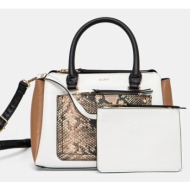 τσάντα aldo kederasean χρώμα: μπεζ, 13989657 δερμάτινη απομίμηση