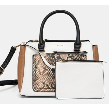 τσάντα aldo kederasean χρώμα μπεζ, 13989657 δερμάτινη