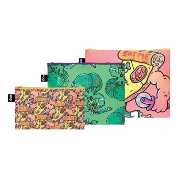 σετ τσαντών καλλυντικών loqi brosmind 3-pack χρώμα