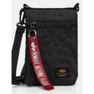 σακίδιο alpha industries travel sling bag χρώμα: μαύρο, 156950 κύριο υλικό: 50% νάιλον, 50% πολυεστέ