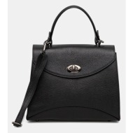 δερμάτινη τσάντα answear lab χρώμα: μαύρο 100% φυσικό δέρμα