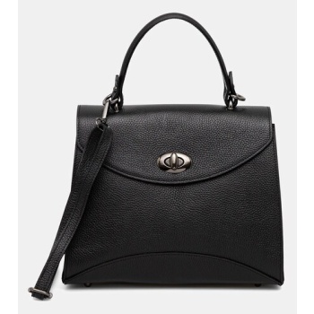 δερμάτινη τσάντα answear lab χρώμα μαύρο 100% φυσικό δέρμα