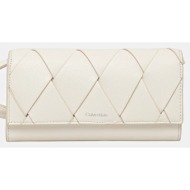 τσάντα calvin klein χρώμα: μπεζ, k60k612970 52% ανακυκλωμένος πολυεστέρας, 48% πολυουρεθάνη