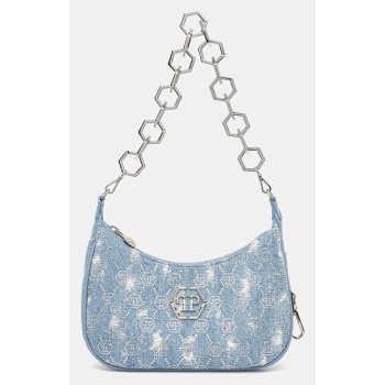 τσάντα philipp plein χρώμα μπλε, saea wba2083 pde004n