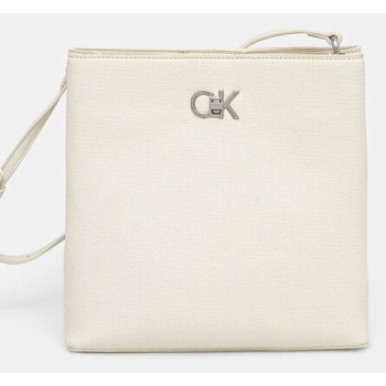 τσάντα calvin klein χρώμα μπεζ, k60k613179 100%
