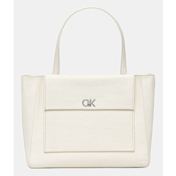 τσάντα calvin klein χρώμα μπεζ, k60k613178 100%