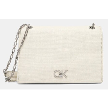τσάντα calvin klein χρώμα μπεζ, k60k613177 100%
