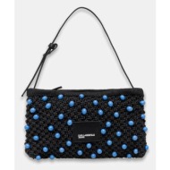 τσάντα karl lagerfeld jeans χρώμα: μαύρο, a2w30111 κύριο υλικό: 80% βαμβάκι, 10% πολυουρεθάνη, 10% α