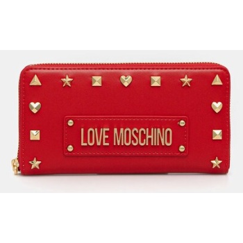 πορτοφόλι love moschino χρώμα κόκκινο, jc5738pp0mkh0500