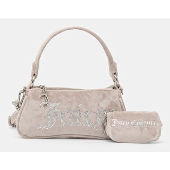 βελούδινη τσάντα juicy couture kimberly χρώμα μπεζ