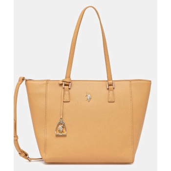 τσάντα u.s. polo assn. jones χρώμα μπεζ, beuje8657wvp