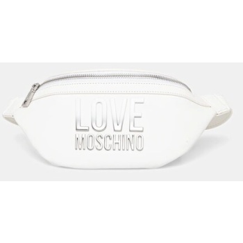τσάντα φάκελος love moschino γυναικεία, χρώμα άσπρο