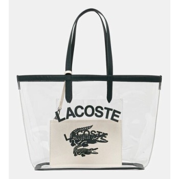 τσάντα lacoste χρώμα άσπρο, nf4930as κύριο υλικό 100%