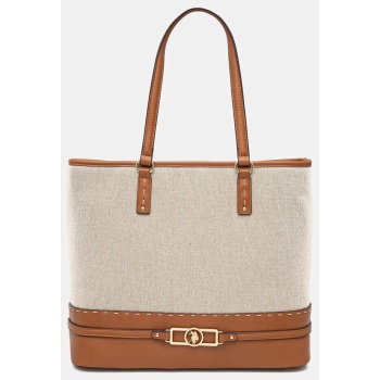u.s. polo assn. τσάντα marple χρώμα μπεζ beuqm8637wc2