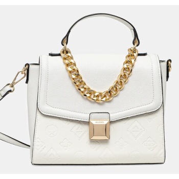 τσάντα aldo dwiehann χρώμα άσπρο, 13817553 κύριο υλικό