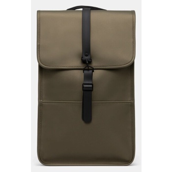 σακίδιο πλάτης rains backpack w3 χρώμα πράσινο, 13000