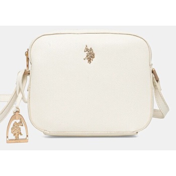 τσάντα u.s. polo assn. jones χρώμα μπεζ, beuje8655wvp 100%