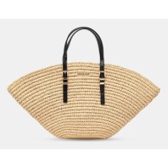 τσάντα michael michael kors χρώμα: μπεζ, 30s5g9ft1w πολυουρεθάνη