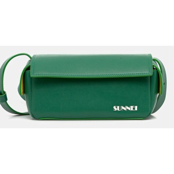 τσάντα sunnei χρώμα πράσινο, accxbag067 δερμάτινη απομίμηση