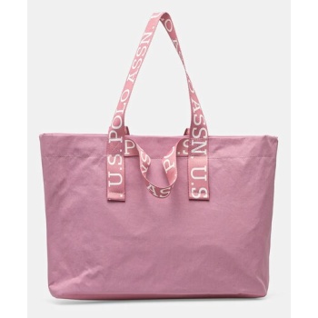 τσάντα u.s. polo assn. pool χρώμα ροζ, beu2p8691wia 100%