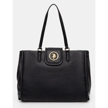 τσάντα u.s. polo assn. jodhpur χρώμα μαύρο, beuj58588wvp
