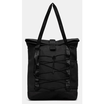 τσάντα rains trail rolltop tote bag w3 χρώμα μαύρο, 13390