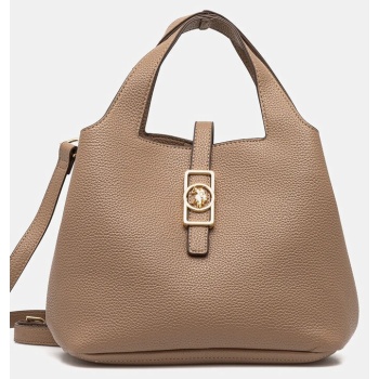 τσάντα u.s. polo assn. sun χρώμα καφέ, beu4s8599wvp 100%