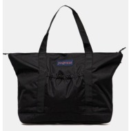 τσάντα jansport daily tote χρώμα: μαύρο, ek0a5bj5n551 100% πολυεστέρας