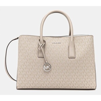 τσάντα michael michael kors χρώμα μπεζ, 30s5s9rs3v κύριο