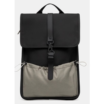 σακίδιο πλάτης rains mix backpack mini χρώμα μαύρο, 14280