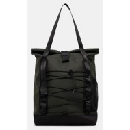 τσάντα rains trail rolltop tote bag w3 χρώμα: πράσινο, 13390 συνθετικό ύφασμα