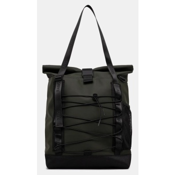 τσάντα rains trail rolltop tote bag w3 χρώμα πράσινο