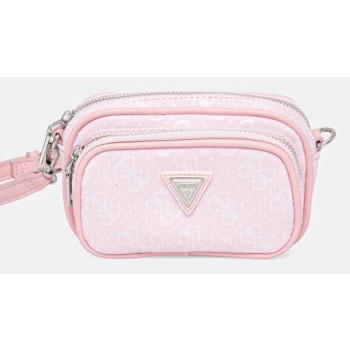 τσάντα guess χρώμα ροζ, v5gz06 wh492 κύριο υλικό 100%
