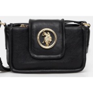 τσάντα u.s. polo assn. jodhpur χρώμα: μαύρο, beuj58592wvp κύριο υλικό: 100% πολυουρεθάνη