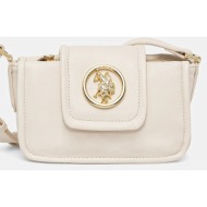 τσάντα u.s. polo assn. jodhpur χρώμα: μπεζ, beuj58592wvp κύριο υλικό: 100% πολυουρεθάνη