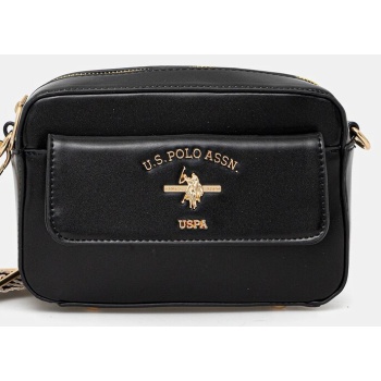 τσάντα u.s. polo assn. heat χρώμα μαύρο, beu7h8620wvp