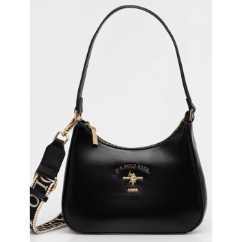τσάντα u.s. polo assn. heat χρώμα μαύρο, beu7h8619wvp 100%