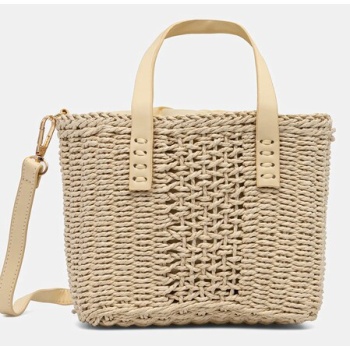 τσάντα answear lab χρώμα μπεζ κύριο υλικό 90% χαρτί, 10%