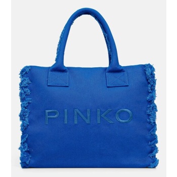 βαμβακερή τσάντα pinko χρώμα ροζ, 100782 a1wq κύριο υλικό