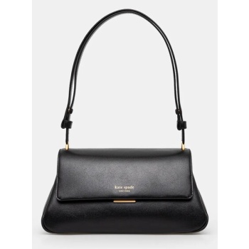 δερμάτινη τσάντα kate spade χρώμα μαύρο, kf844 φυσικό δέρμα