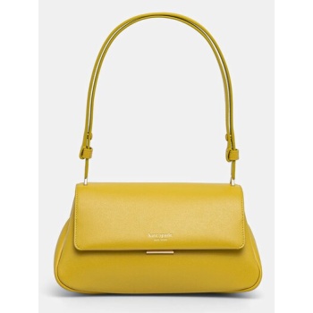 δερμάτινη τσάντα kate spade χρώμα μπεζ, kf844 φυσικό δέρμα