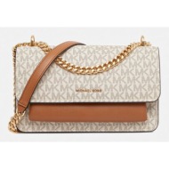 τσάντα michael michael kors χρώμα: καφέ, 30r5gc7l3b 90% pvc, 9% πολυεστέρας, 1% πολυουρεθάνη